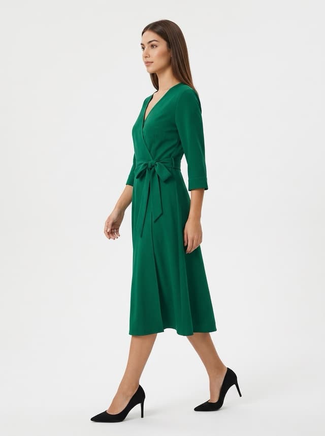 AI-generated Editorial product photo - on-model dress